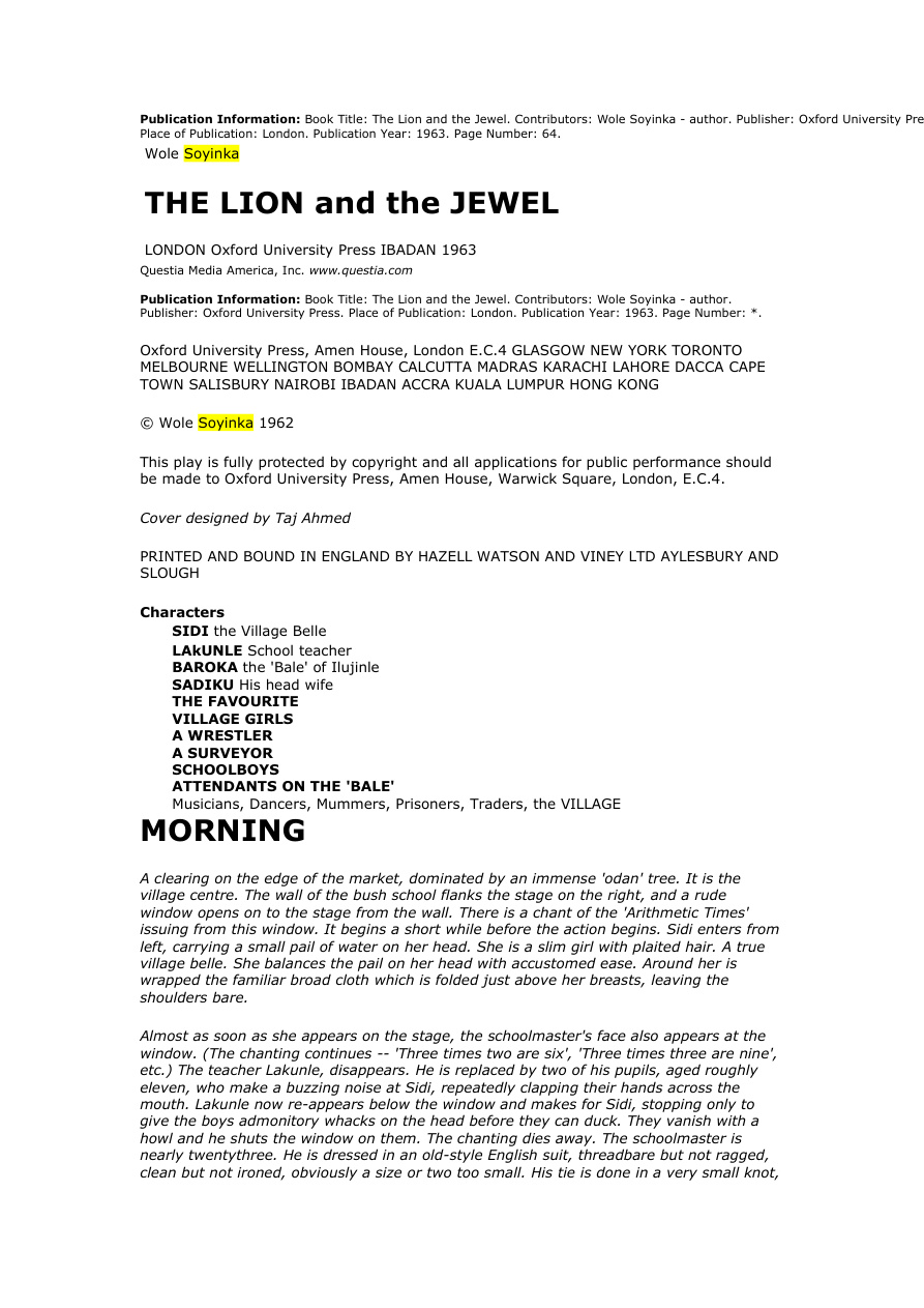 The lion and the jewel PDF Download