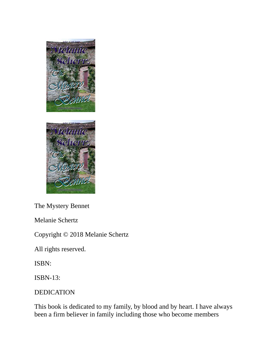The mystery Bennet Melanie Schertz Kitap Kapağı