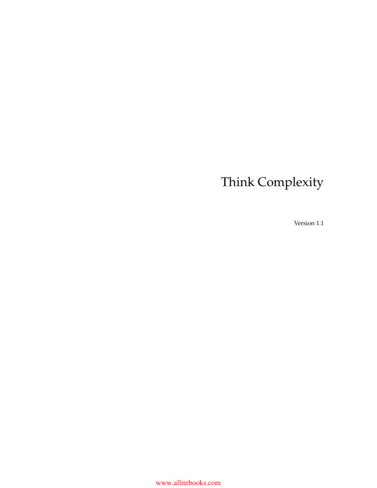 Think Complexity Kitap Kapağı