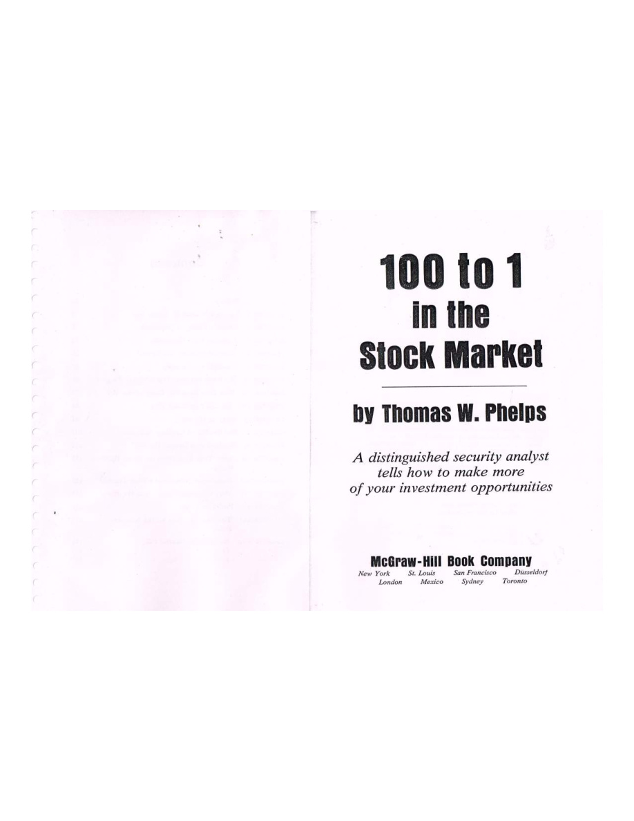 100 to 1 in the Stock Market PDF Download