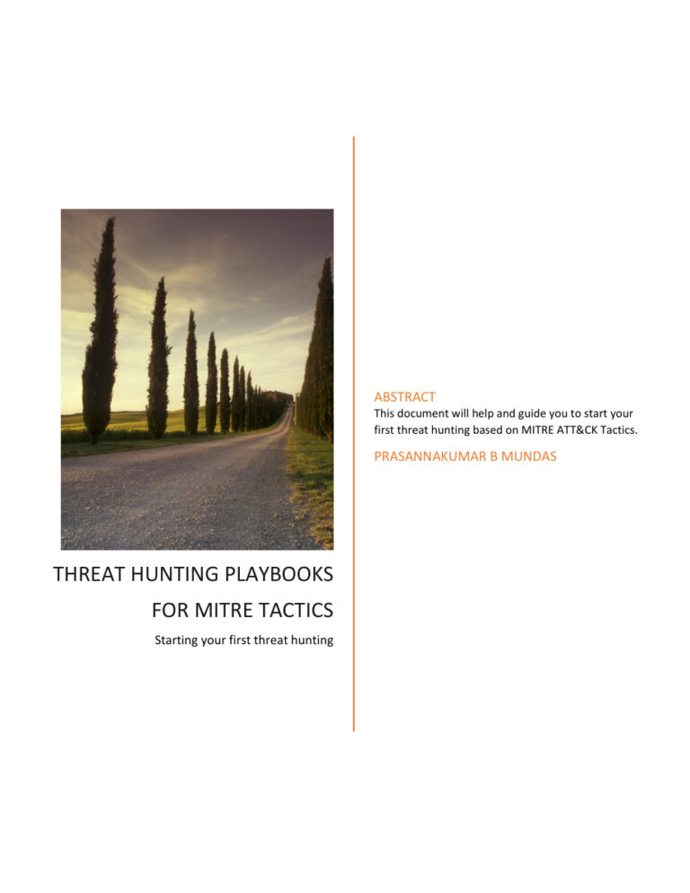 Threat Hunting Playbooks for MITRE Tactics PDF Download – Unknown