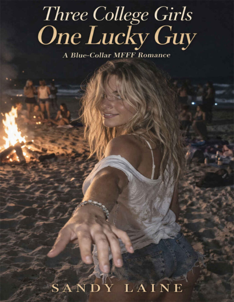 Three College Girls One Lucky Guy Sandy Laine Kitap Kapağı