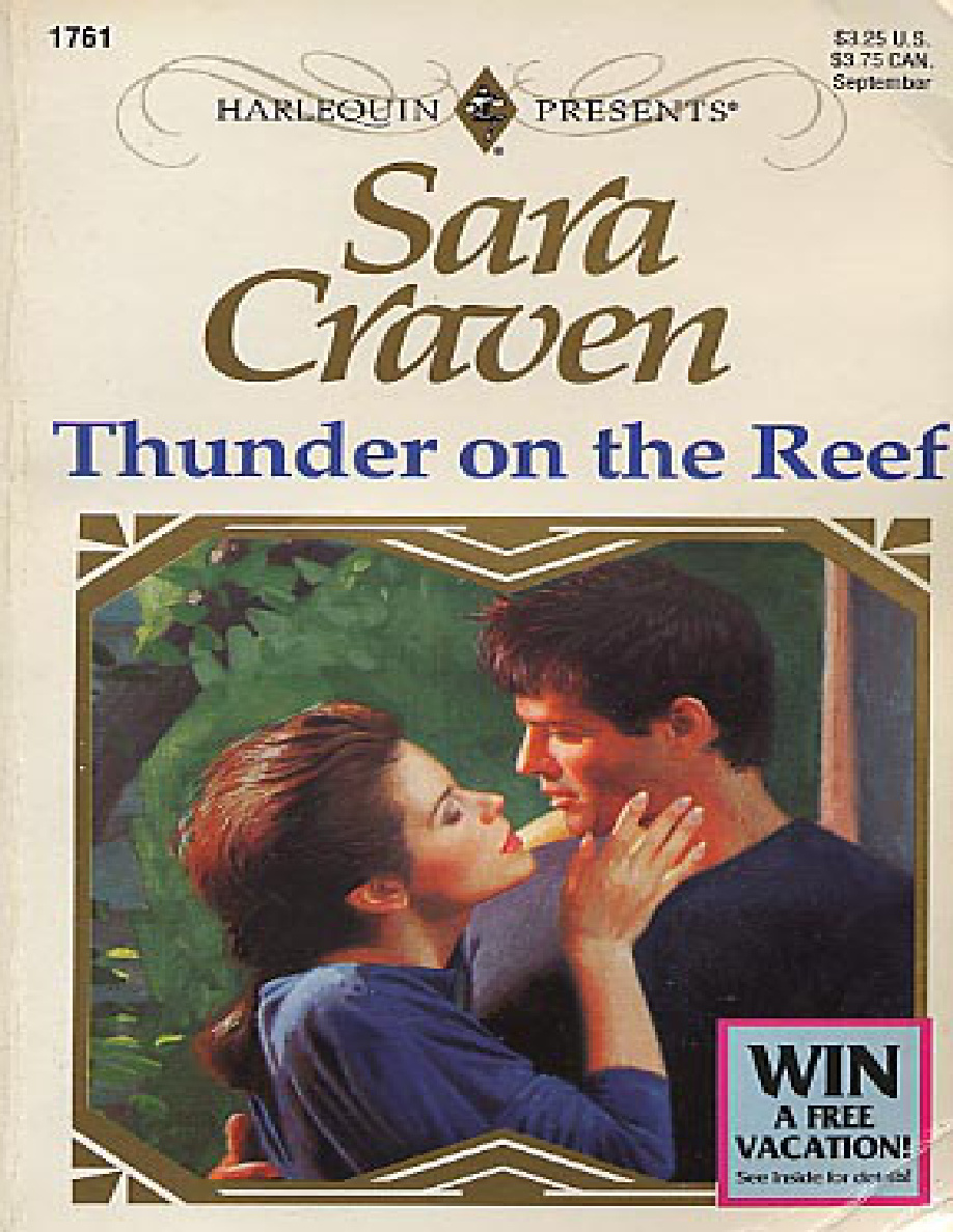 Thunder on the reef Sara craven Kitap Kapağı