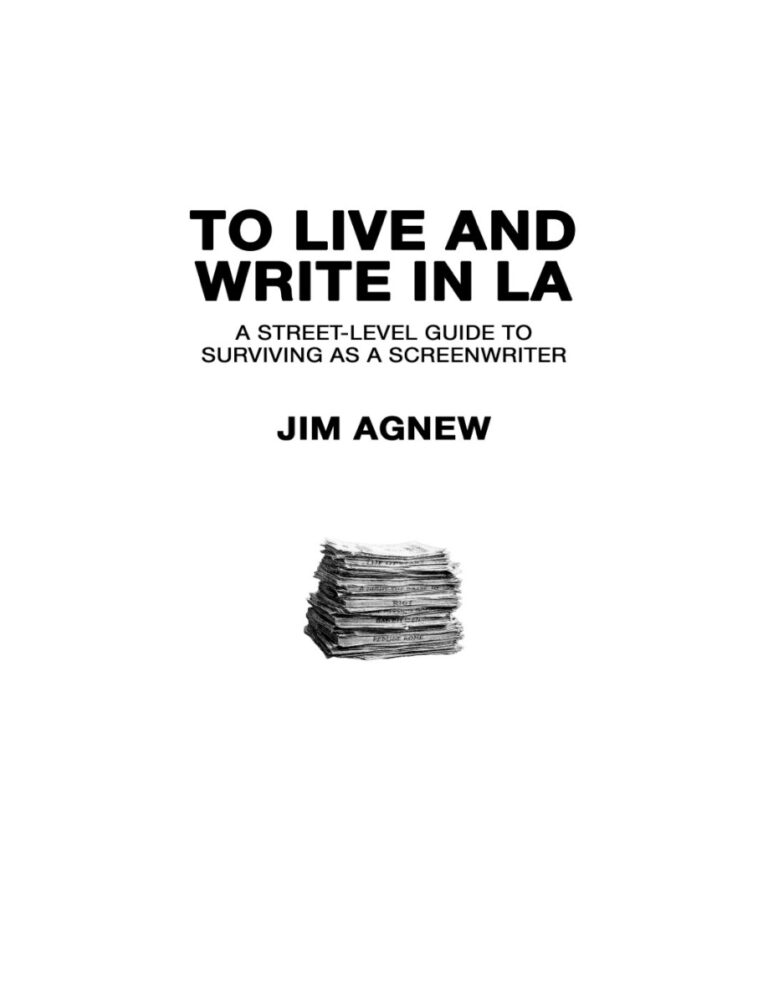 To Live and Write in LA Jim Agnew Kitap Kapağı