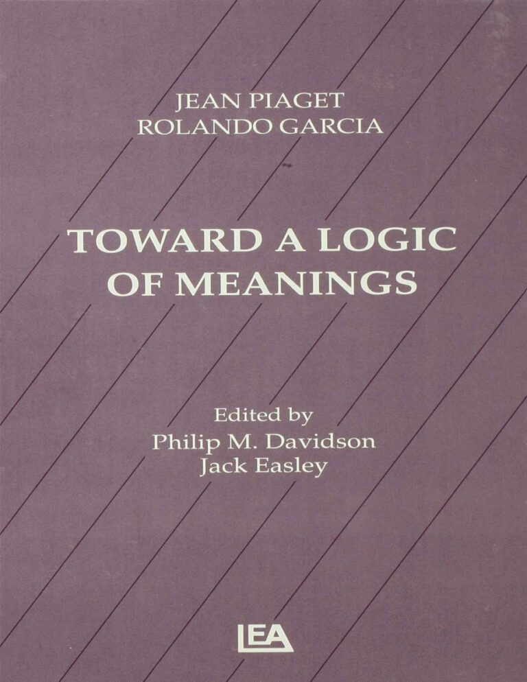 Toward A Logic of Meanings Jean Piaget Kitap Kapağı