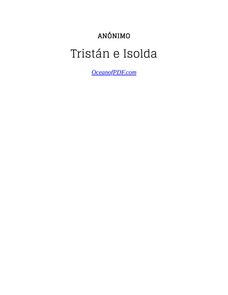 Tristan e Isolda Spanish Edition Anonimo Kitap Kapağı