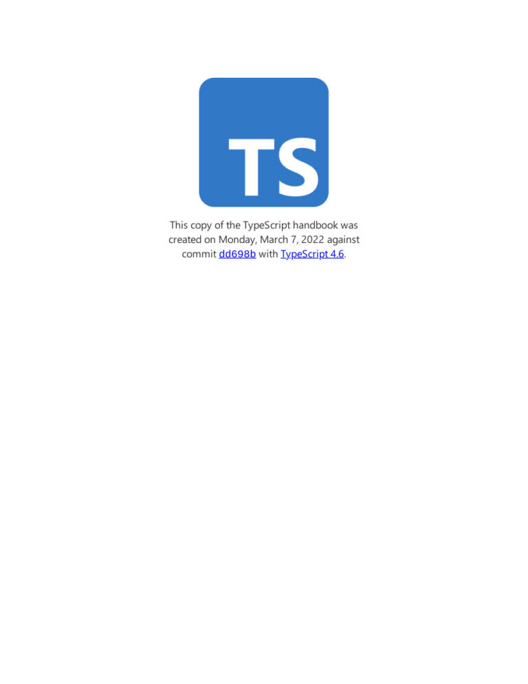 TypeScript Hand Book 1651996914 Kitap Kapağı