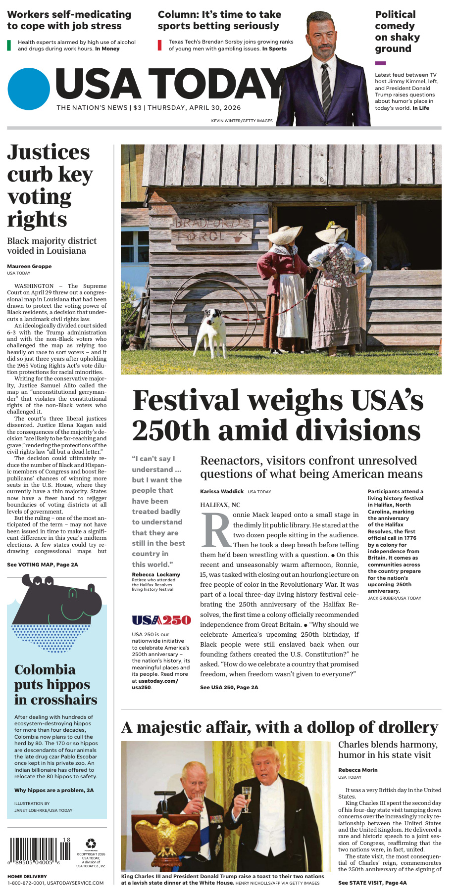 USA Today April 30 2026 USA Today Kitap Kapağı