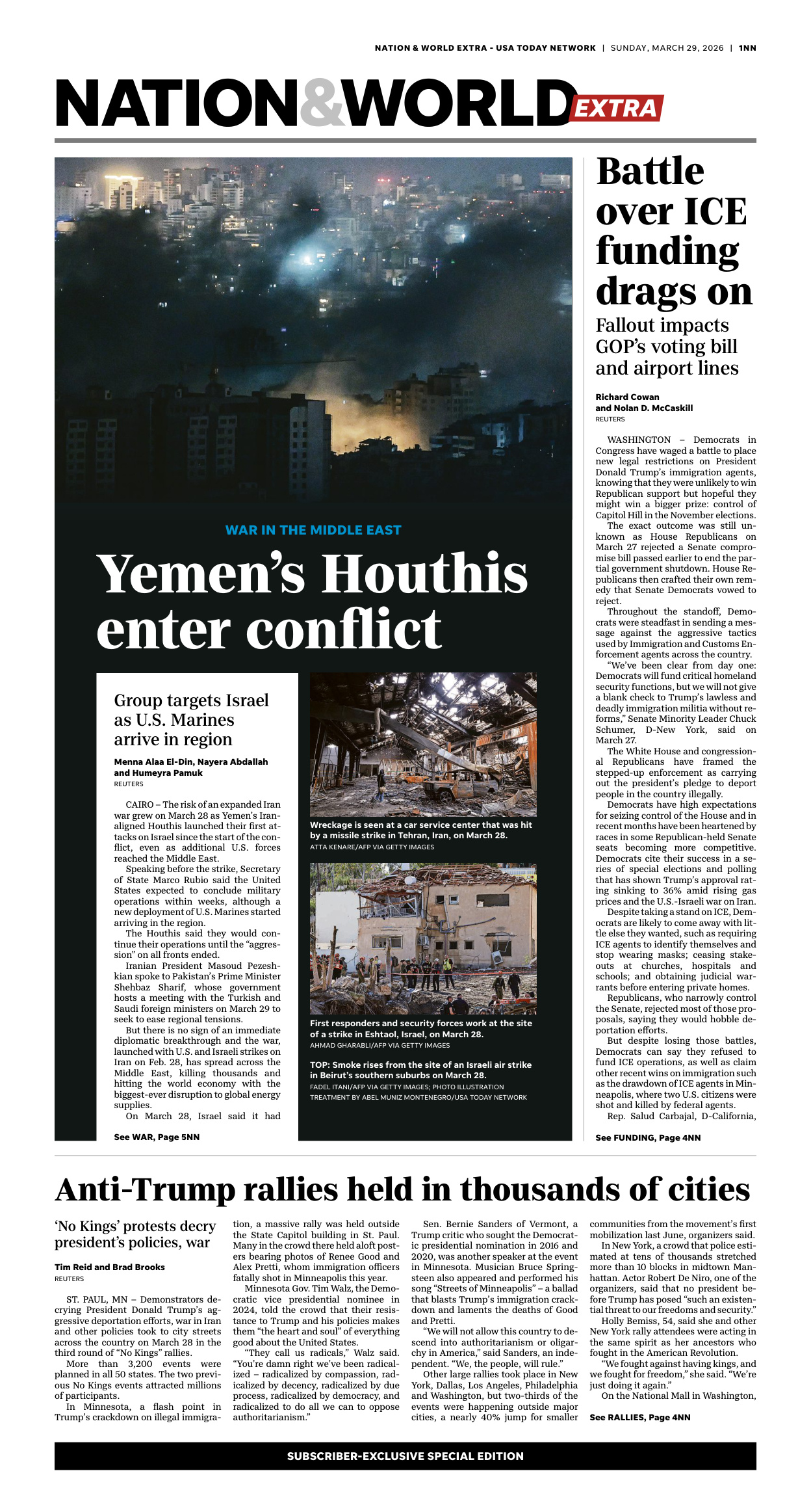 USA Today Nation n World Extra - March 29 2026 PDF Download