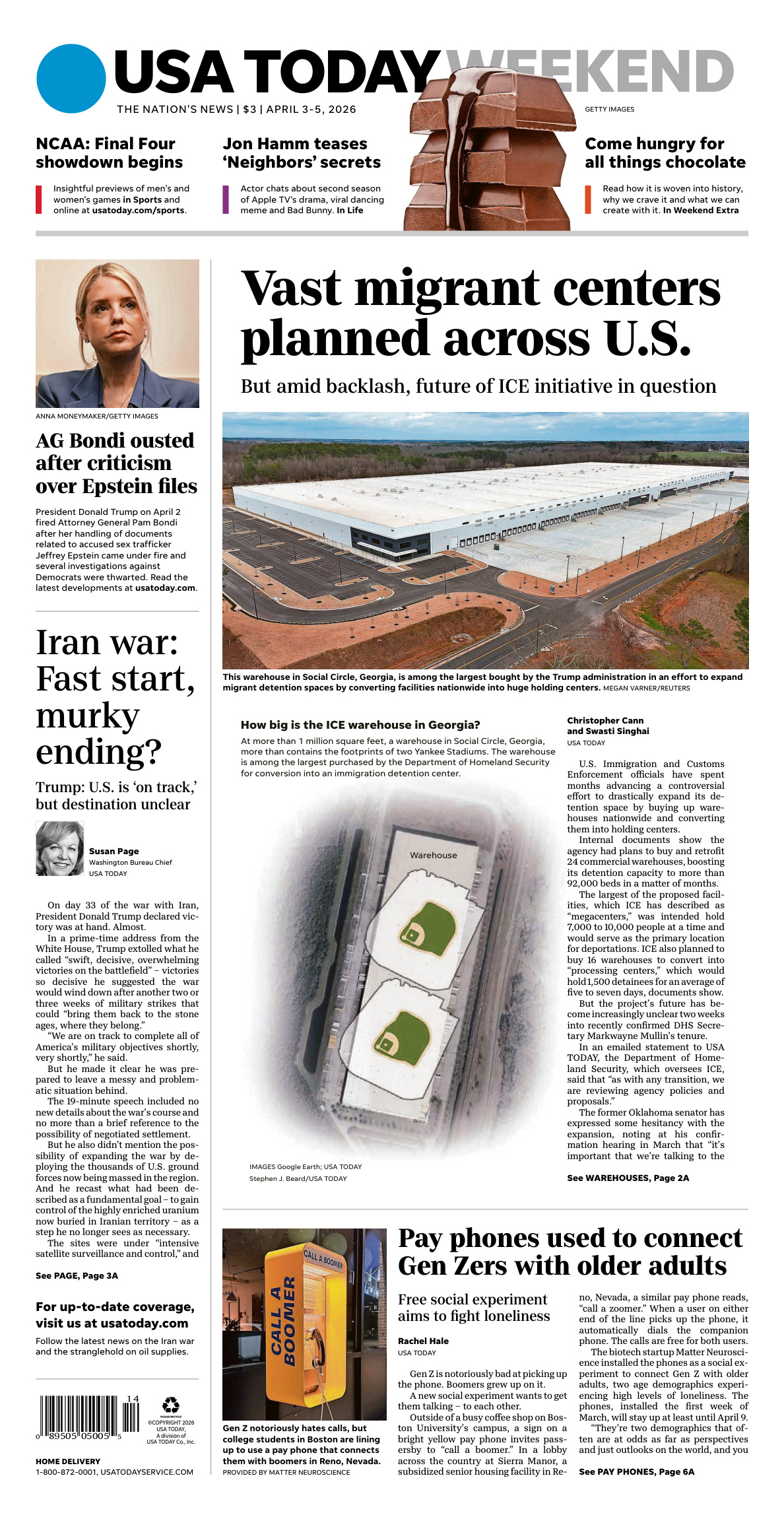 USA Today Weekend 0305 April 2026 USA Today Weekend Kitap Kapağı