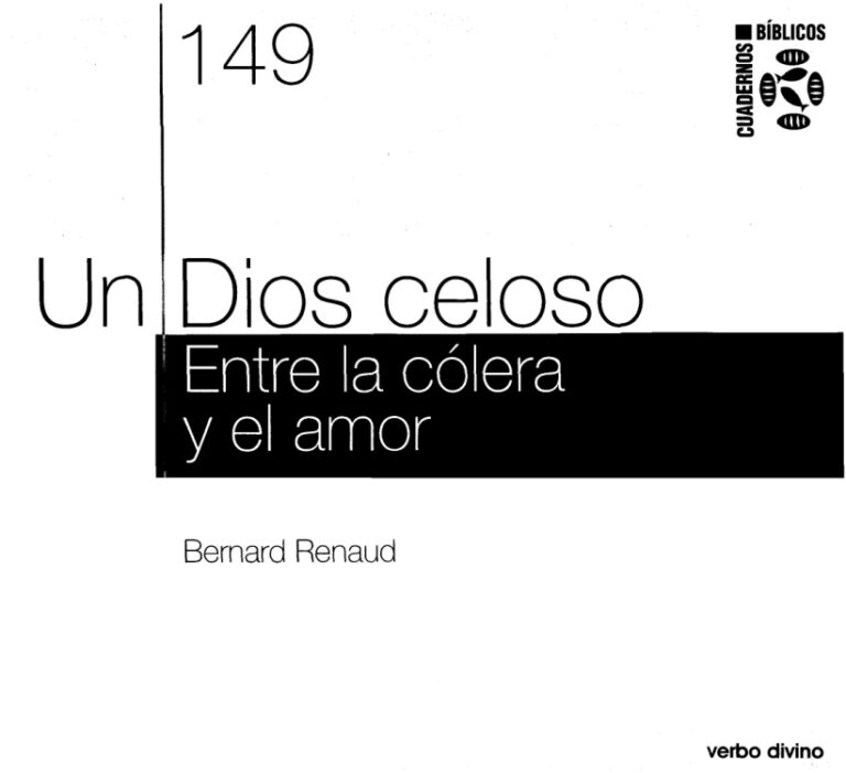 Un Dios celoso entre la colera y el amor Spanish Edition Bernard Renaud Kitap Kapağı