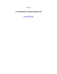 Un Sufrimiento Constante Llamado Vida Spanish Edition H Oes Kitap Kapağı