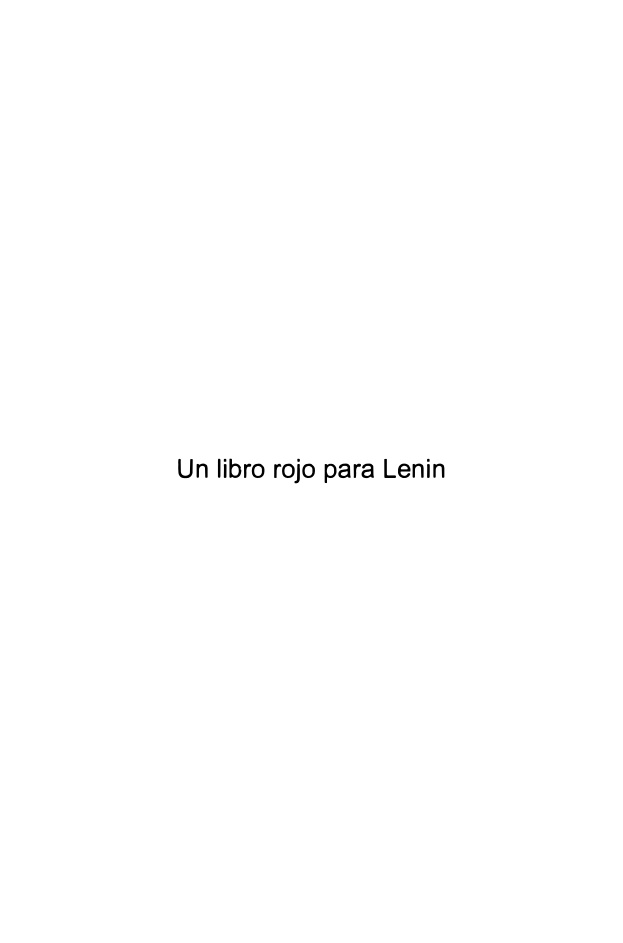 Un libro rojo para Lenin Spanish Edition Roque Dalton Kitap Kapağı