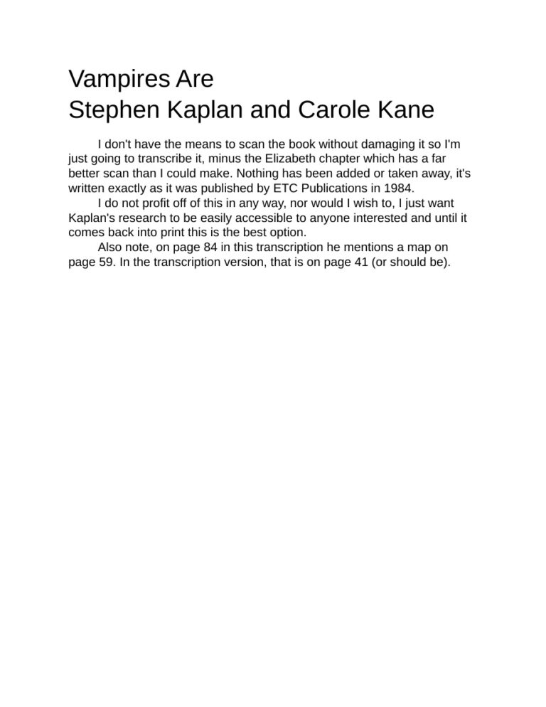 Vampires are Dr Stephen Kaplan Kitap Kapağı
