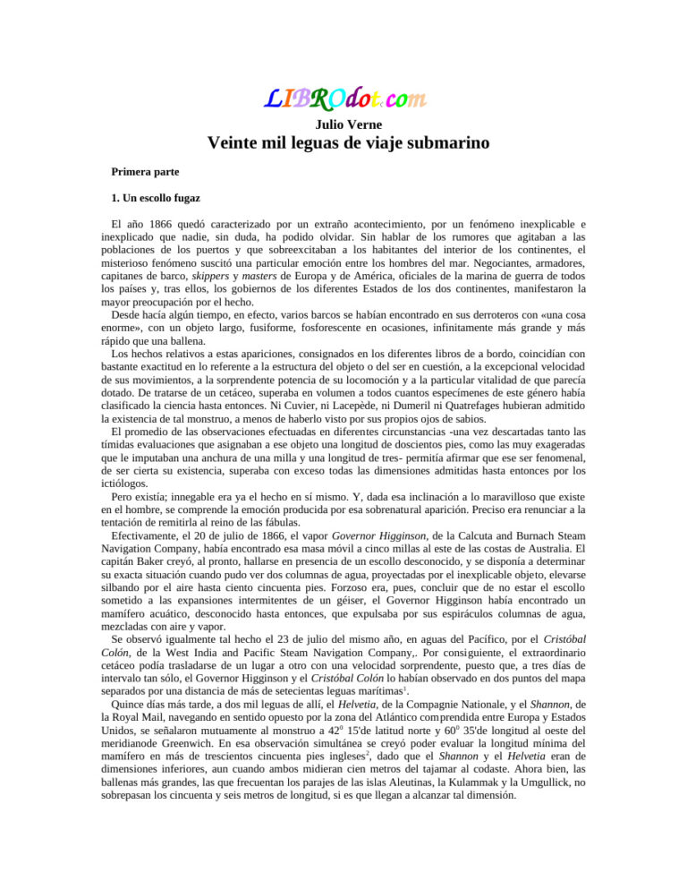 Veinte Mil Leguas De Viaje Submarino Spanish Edition Verne Julio Kitap Kapağı