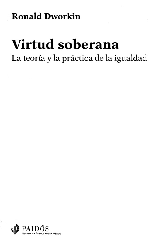 Virtud soberana Spanish Edition R M Dworkin Kitap Kapağı