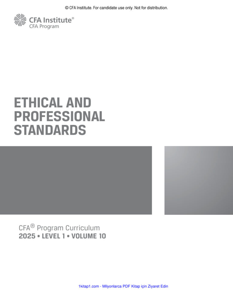 Volume 10 Ethical and Professional Standards CFA 240921 Kitap Kapağı