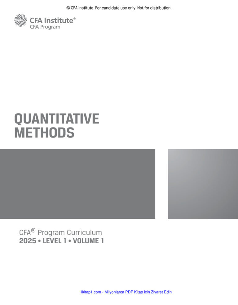 Volume 1 Quantitative Methods CFA Institute 240921 190517 Kitap Kapağı