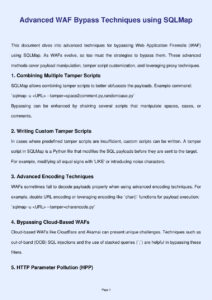 WAF Bypass Techniques Kitap Kapağı