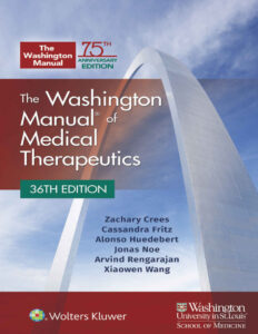 Washington Manual of Medical Therapeutics 36th edition Zachary Crees Kitap Kapağı