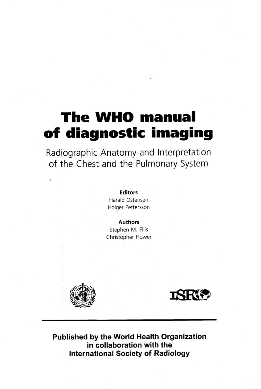 WHO Manual for Diagnostic Imaging: Radiographic Anatomy and Interpretation PDF Download