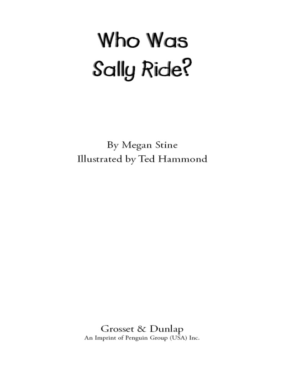 Who Was Sally Ride Megan Stein Kitap Kapağı