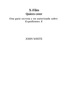 X Files Spanish Edition John White Kitap Kapağı