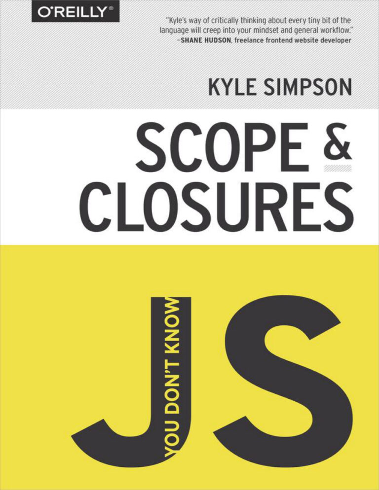 You Don't Know JS Scope & Closures Kitap Kapağı