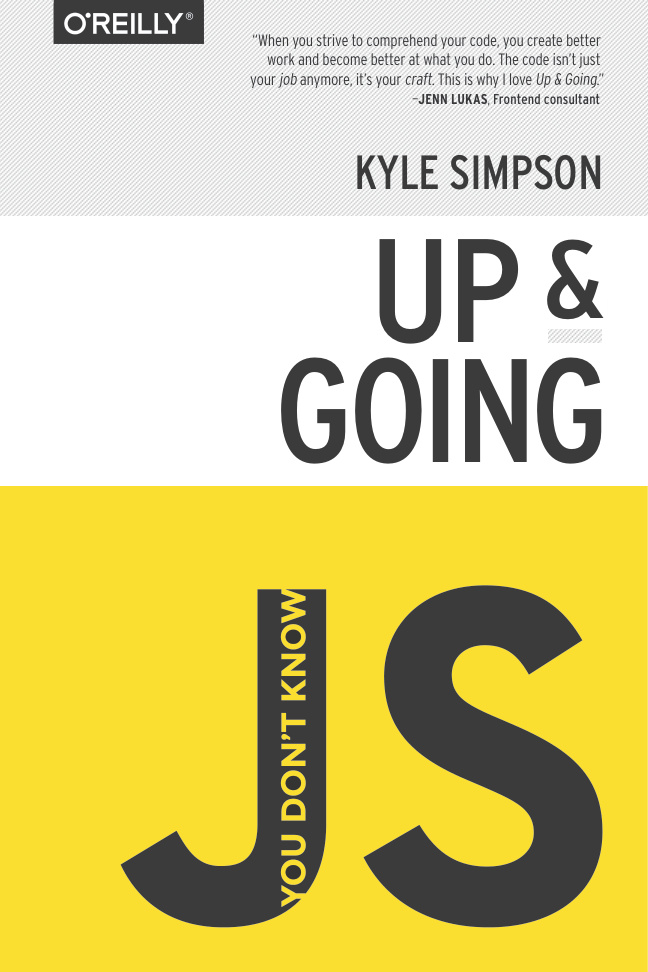 You Don't Know JS Up & Going Kyle Kitap Kapağı