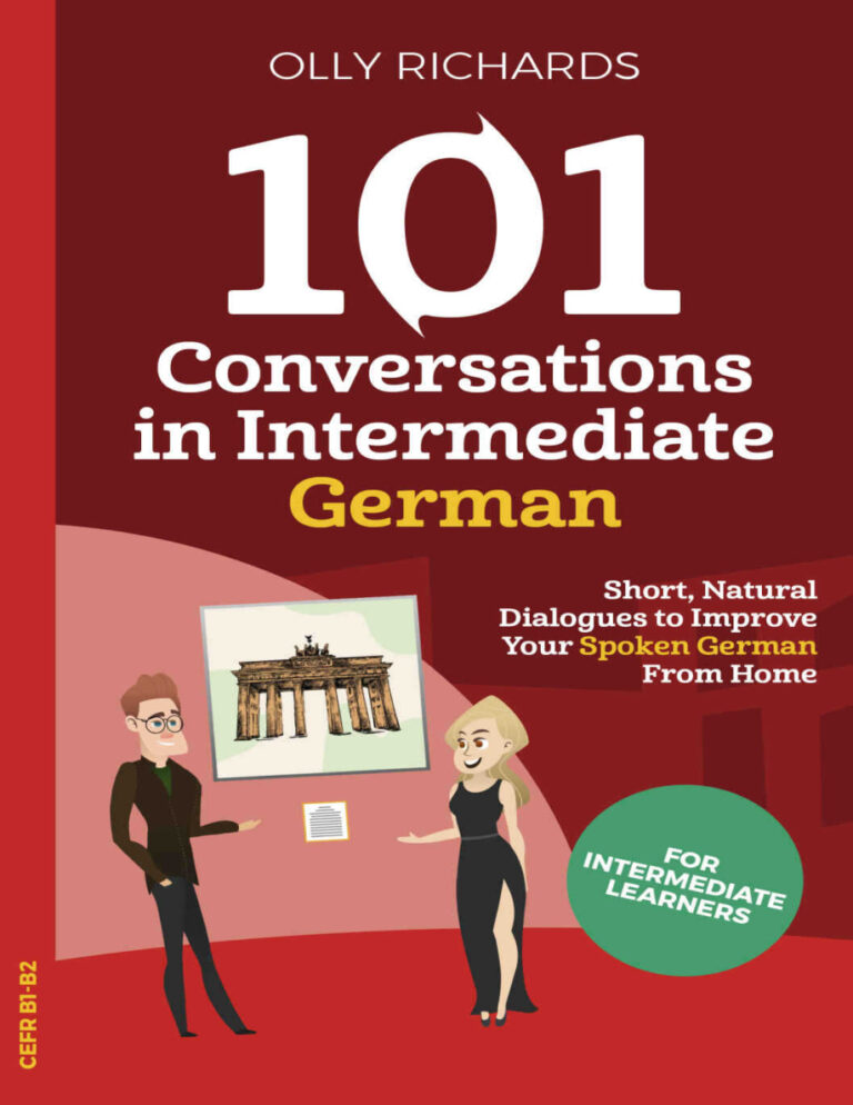 101 Conversations in Intermediate German German Edition Olly Richards Kitap Kapağı