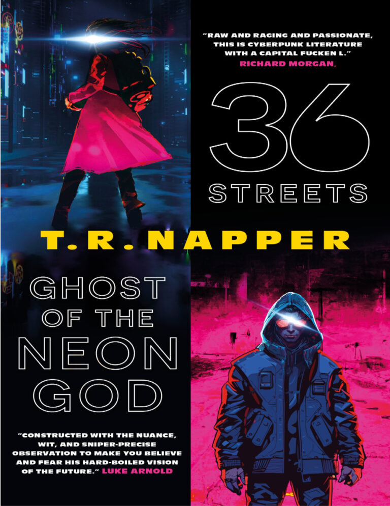 36 Streets n Ghost of the Neon God T R Napper Kitap Kapağı