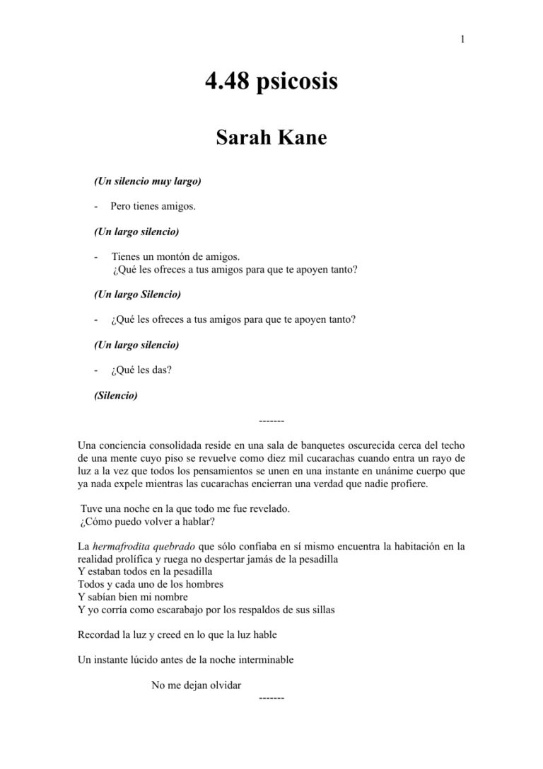 448 Psicosis Sarah Kane Kitap Kapağı