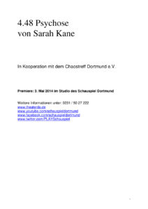 448 Psychose German Edition Sarah Kane Kitap Kapağı
