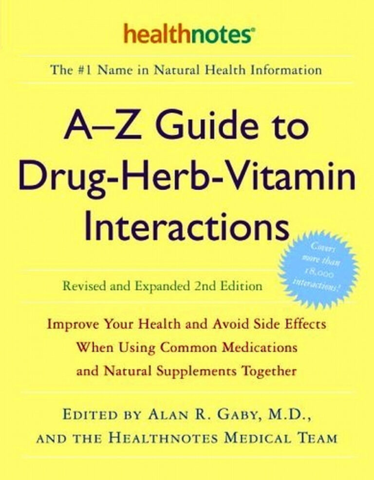 A Z Guide to Drug Herb Vitamin Interactions Alan R Gaby Kitap Kapağı