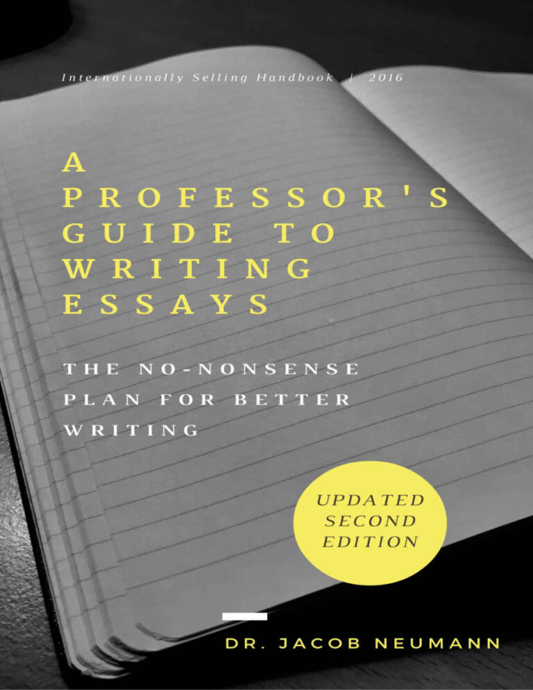 A Professors Guide to Writing Essays jacob neumann Kitap Kapağı