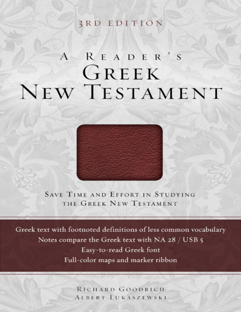 A Readers Greek New Testament Third Edition Richard Goodrich Kitap Kapağı