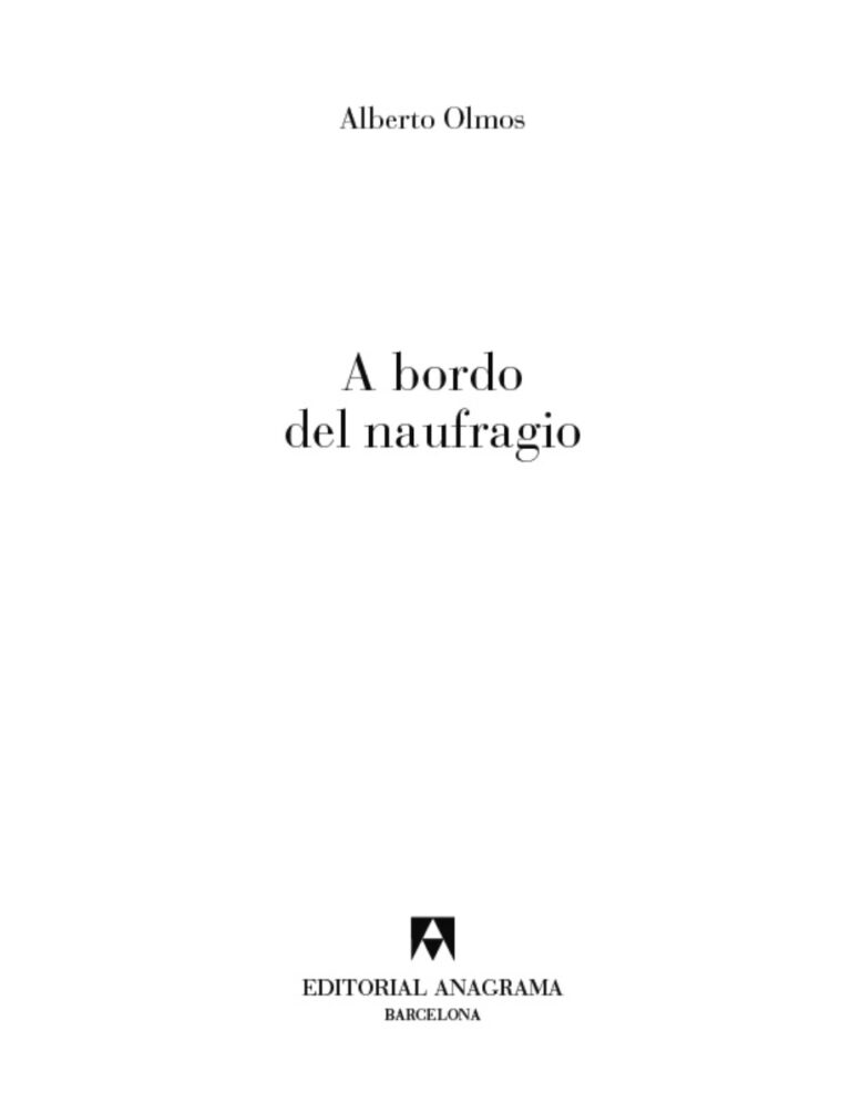A bordo del naufragio Olmos Alberto Kitap Kapağı