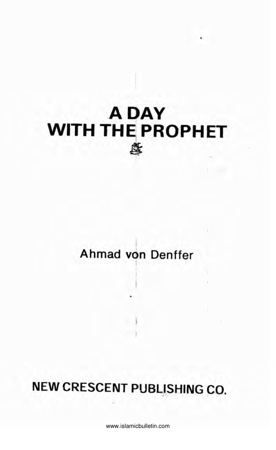 A day with the prophet Muhammad Ahmad Denffr Kitap Kapağı