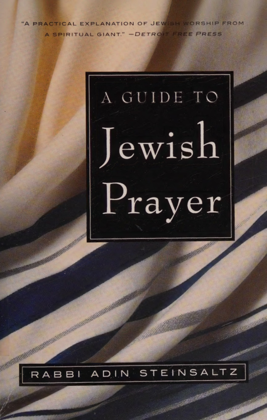 A guide to Jewish prayer Rabbi adin steinsaltz Kitap Kapağı