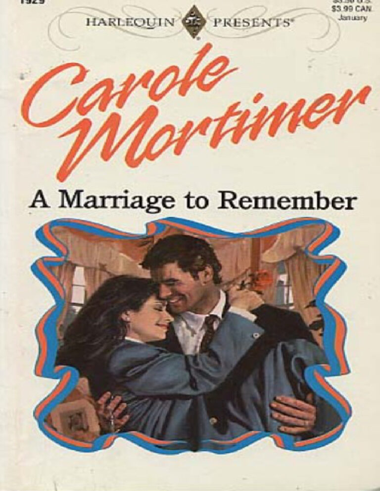 A marriage to remember Carole mortimer Kitap Kapağı
