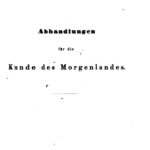 Abhandlungen fur die Kunde des Morgenlandes German Edition Hermann Brockhaus Kitap Kapağı