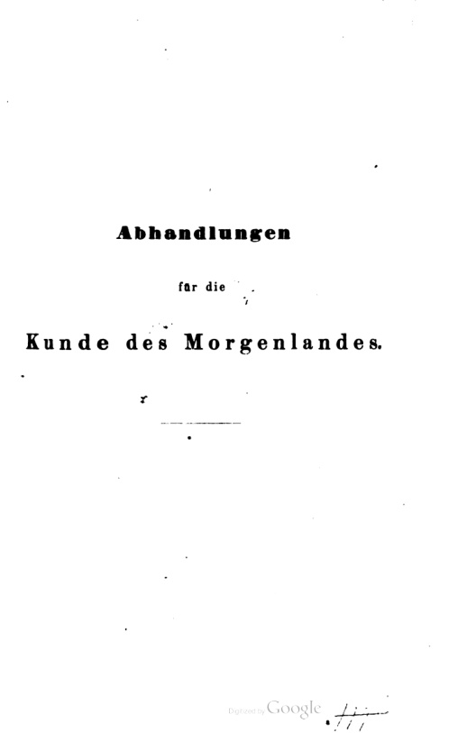 Abhandlungen für die Kunde des Morgenlandes PDF Download