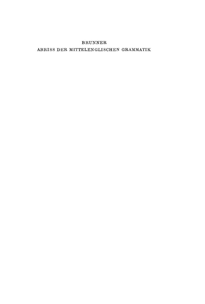 Abriss der mittelenglischen Grammatik German Edition Karl Brunner Kitap Kapağı