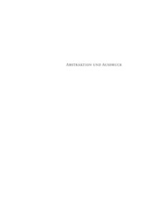Abstraktion und Ausdruck German Edition Anja Pawel Kitap Kapağı
