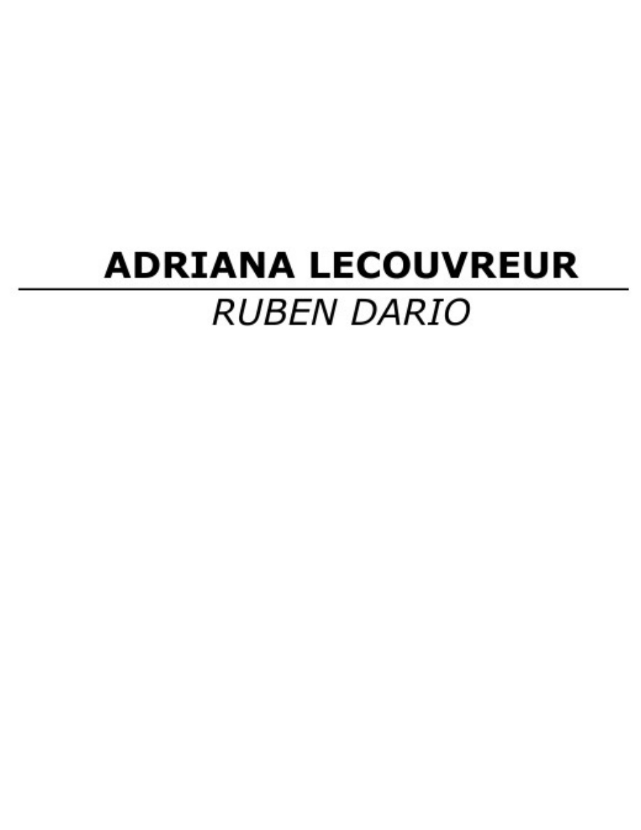 Adriana Lecouvreur PDF Download