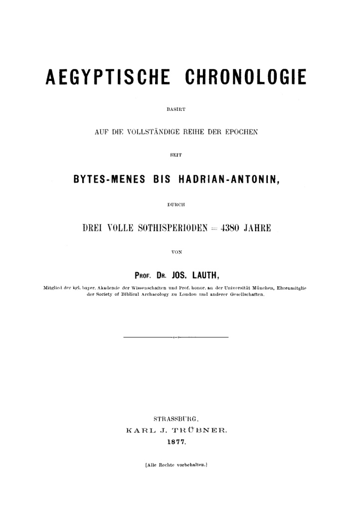 Aegyptische Chronologie PDF Download