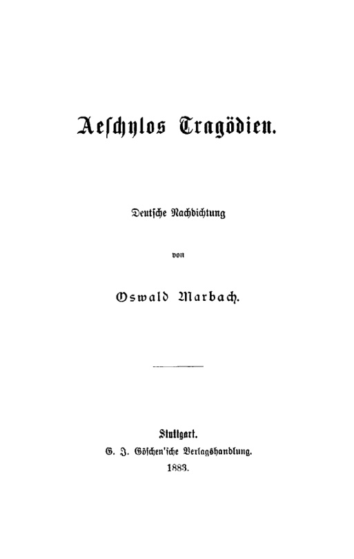 Aeschylos Tragodien German Edition Aeschylus Kitap Kapağı