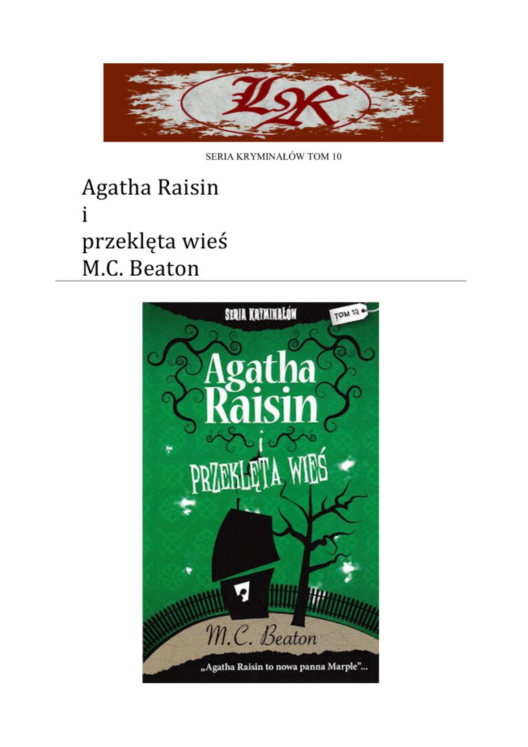 Agatha Raisin 10 Agatha Raisin i przekleta wies M C Beaton Kitap Kapağı