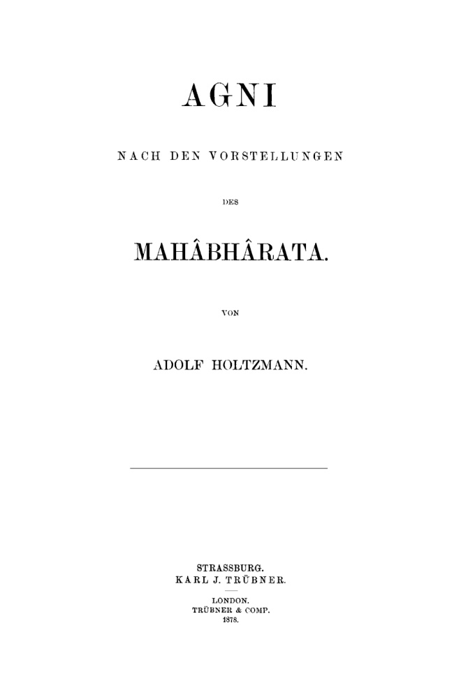 Agni German Edition Adolf Holtzmann Kitap Kapağı