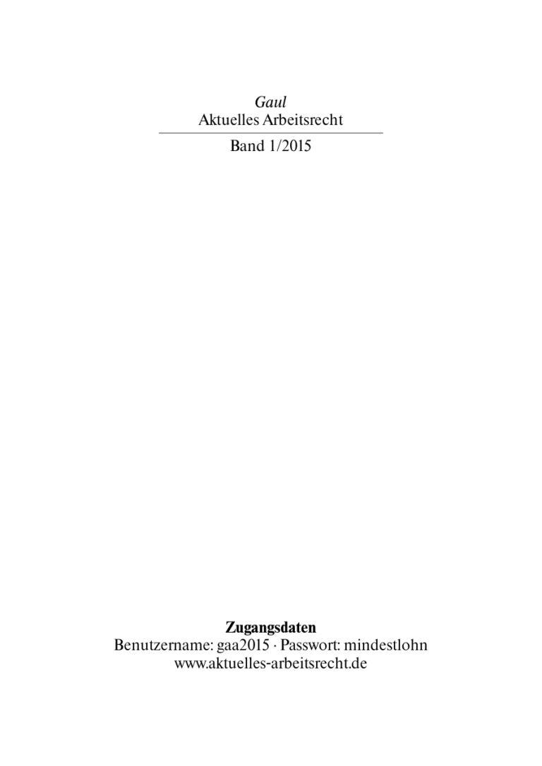 Aktuelles Arbeitsrecht Band 12015 German Edition Bjorn Gaul Kitap Kapağı
